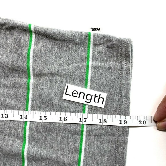 Vans Womens Gray Striped Puff Sleeve Crew Neck Cropped Pullover Sweatshirt Sz XL - Picture 6 of 6